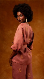 Kimono Bordado Izmir Marsala