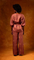 Calça Bordado Izmir Marsala