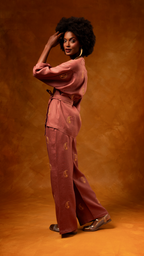 Calça Bordado Izmir Marsala