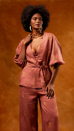 Kimono Bordado Izmir Marsala