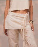 Calça c\ Saia Bordada Bobreposta Flora